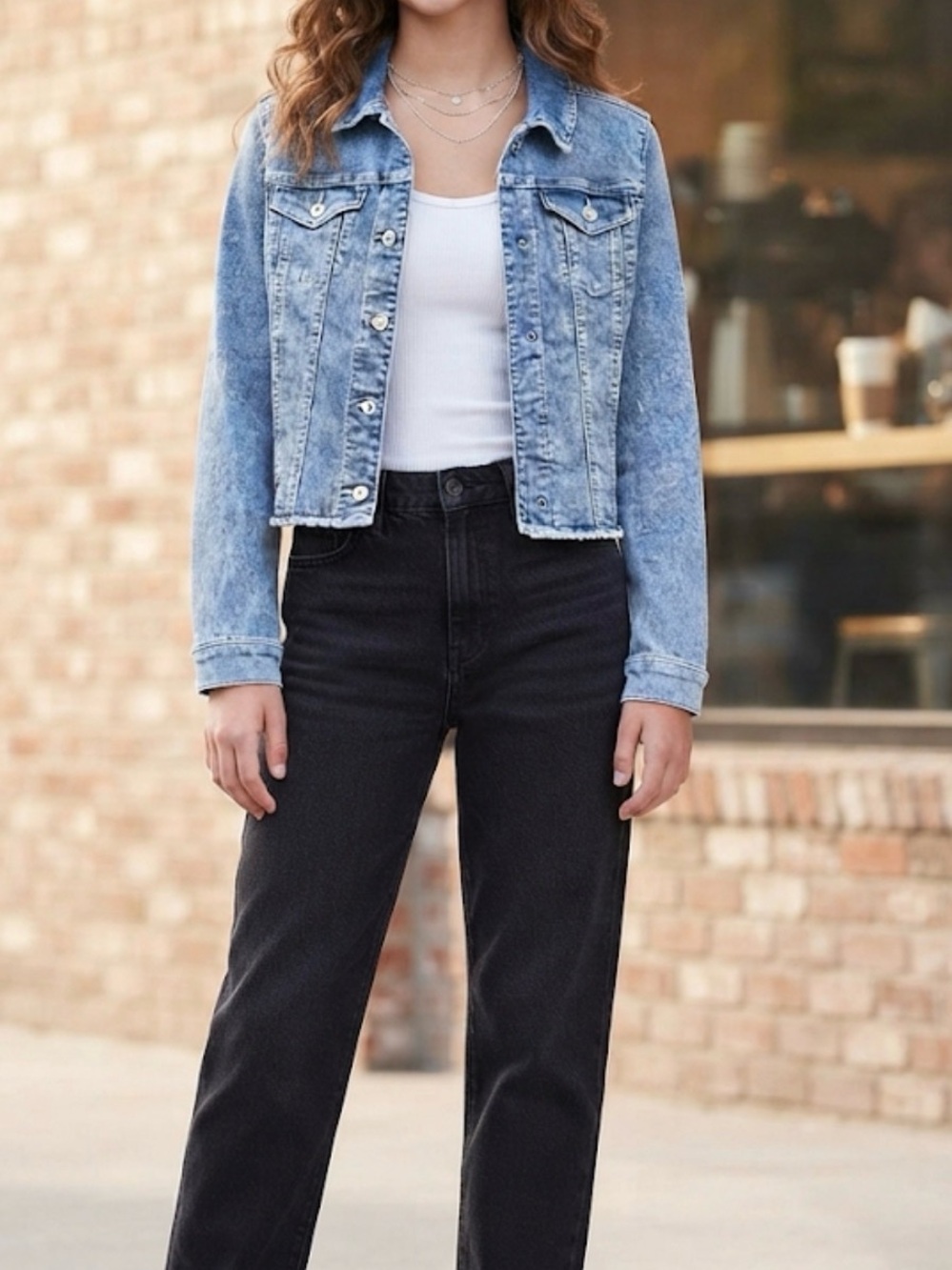 SO Frayed bottom, jean jacket